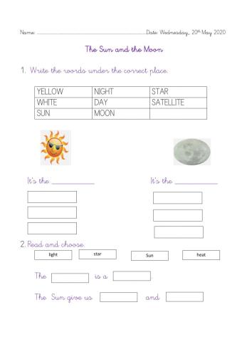 The sun and the moon