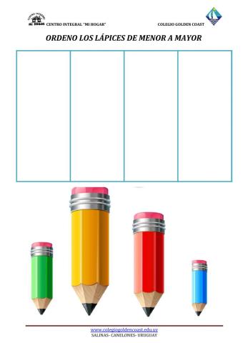 ordeno los lápices 1 