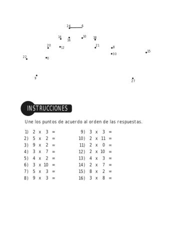 Multiplica y une con flechas