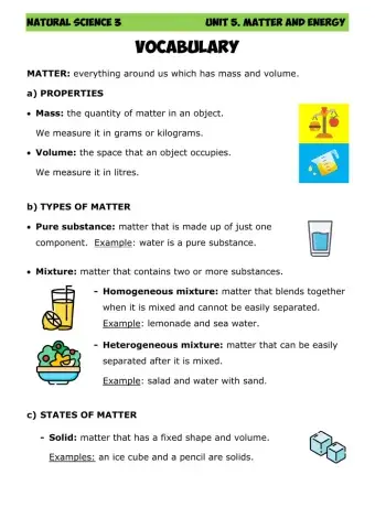 MATTER 3.1 - Vocabulary