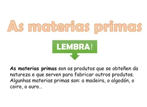 As materias primas