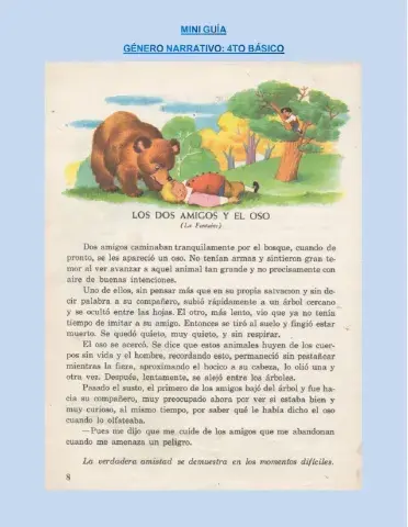 Texto Narrativo. 4to básico