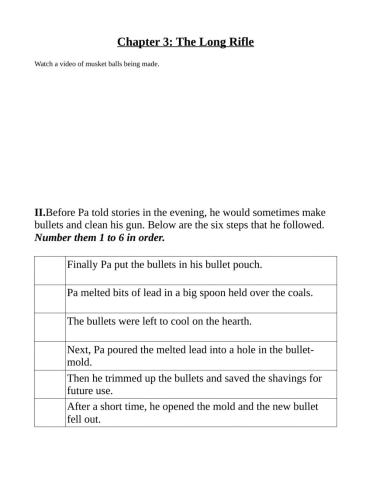 Little House in the Big Woods Chapter 3