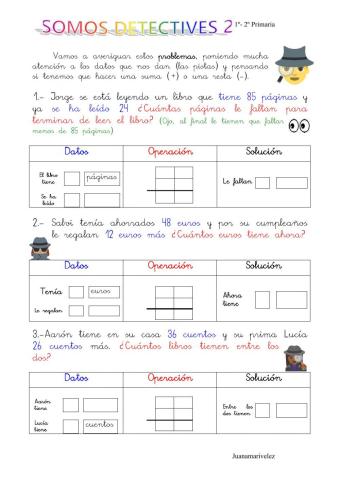 Problemas de sumas y restas