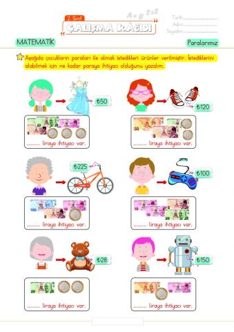 2.Sınıf Matematik-Paralarımız-2