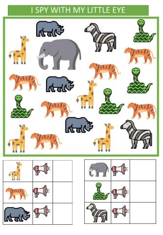 I spy jungle animals