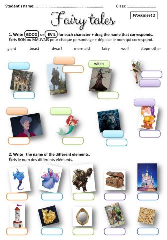 Fairy tales - vocabulary