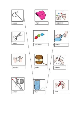 Une cada objeto con el correspondiente