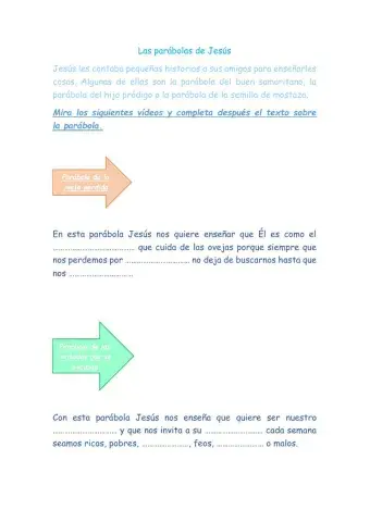 Las parábolas de Jesús