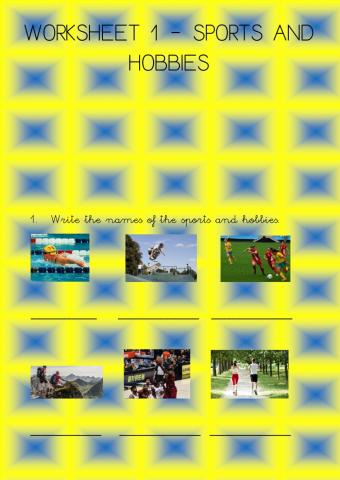 5º - Unit 2 - Worksheet 1 Sports and hobbies