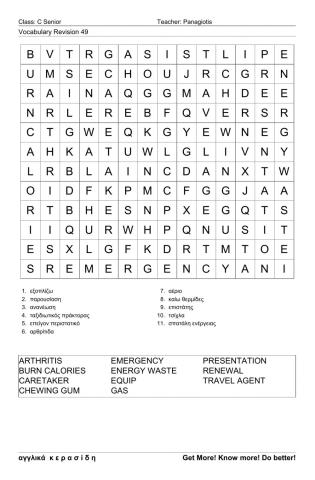 Csenior Wordsearch 49
