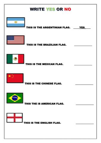 Look and write YES or NO