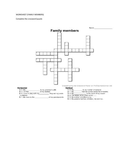 Crossword and past simple and continuous