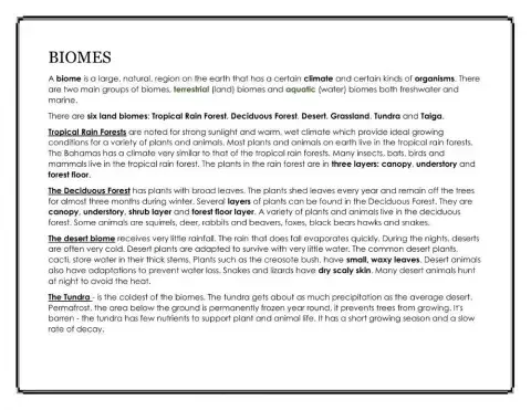 Biomes