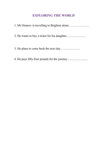 Buying a train ticket