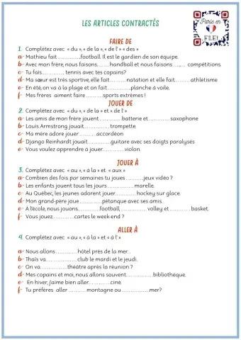 Les articles contractés