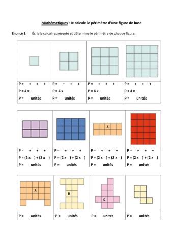 Périmètre des figures de base