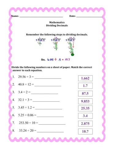 Dividing Decimals