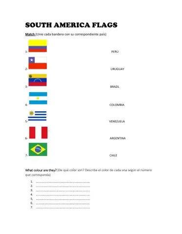 South America Flags