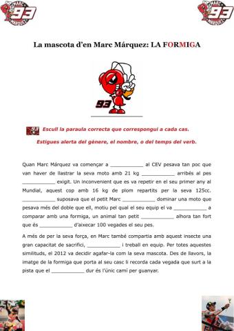 Troba la paraula correcta - Marquez