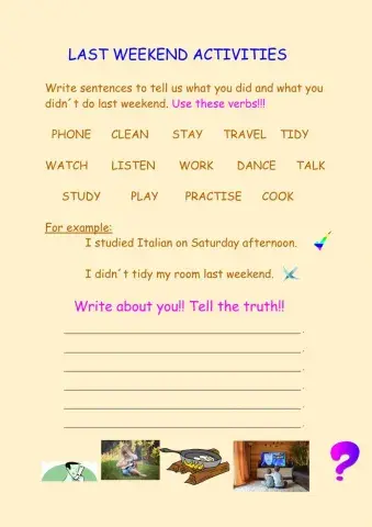 Last weekend activities