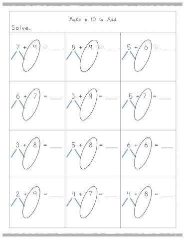 Събиране и изваждане до 20 с преминаване