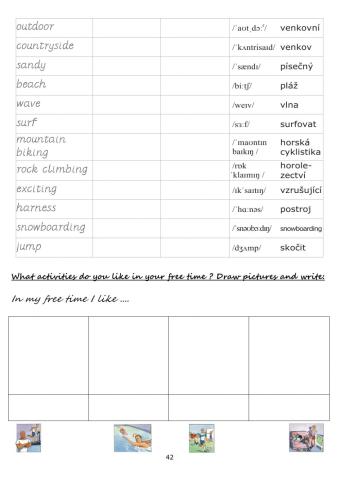 Happy Street 2 obrázkový slovníček strana 42