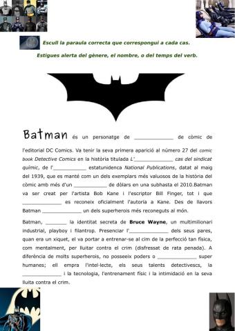 Troba la paraula correcta - Batman