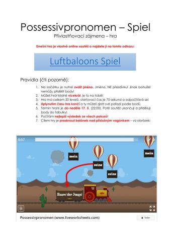 Possessivpronomen Spiel