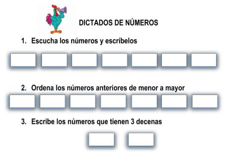 DICTADO de números Parte 3