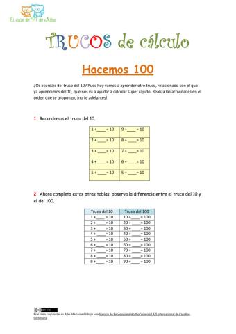 El truco del 100