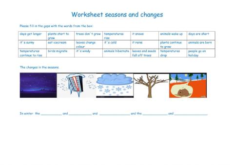 English solutions seasons and changes