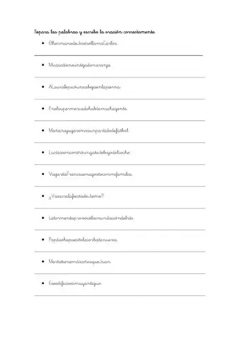 Separar palabras correctamente