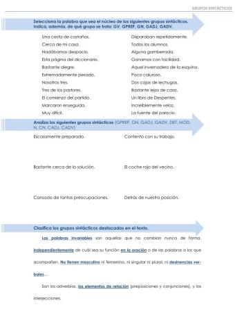 Grupos sintácticos 2