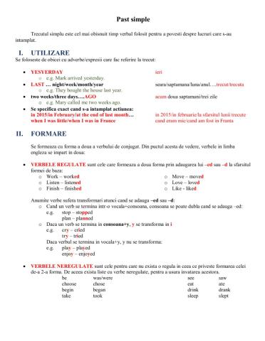 Past simple theory and exercises