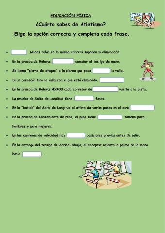 ¿Cuánto sabes de Atletismo?