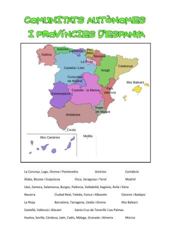 CCAA i PROVÍNCIES