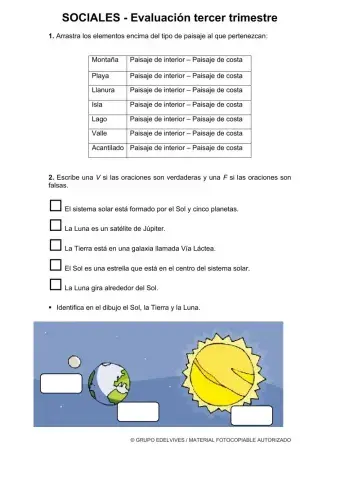 Sociales - Evaluación tercer trimestre