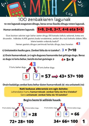 100 zenbakiaren lagunak