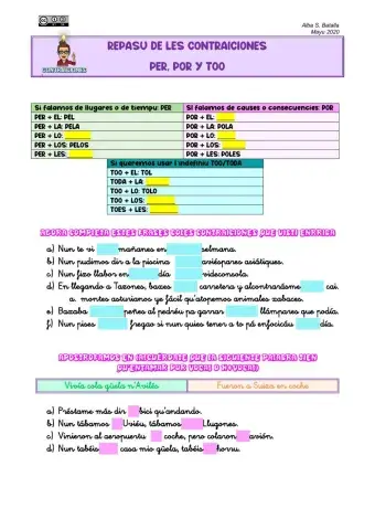 Contraiciones Per, Por y too-toda