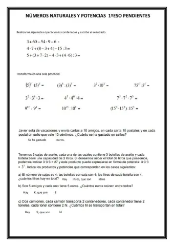 AMP-Números naturales y potencias. Pendientes 1ºESO