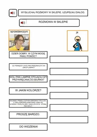 Rozmowa w sklepie