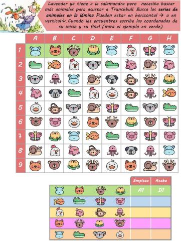 Encuentra la secuencia de animales-Inhibición (Matilda)