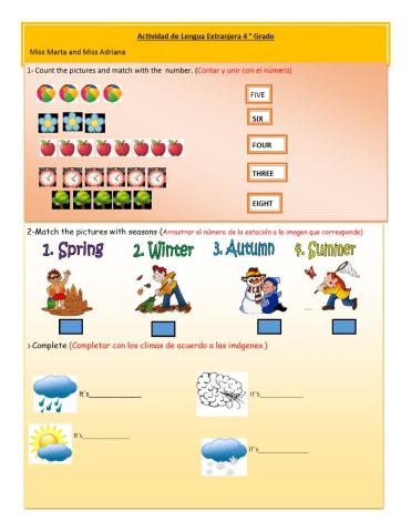Actividad de 4° grado