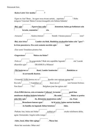 Hutsuneak bete (aditza)