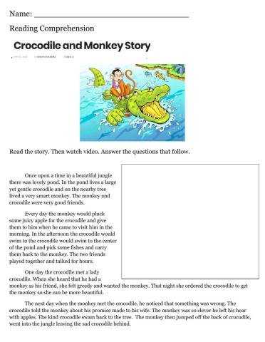 The Crocodile and The Monkey