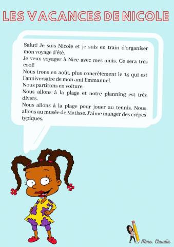 Compréhension écrite voyages