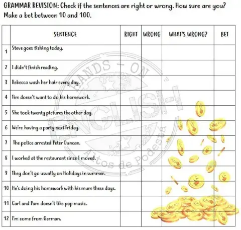 BETS: Present Simple, Continuous, Perfect and Simple Past