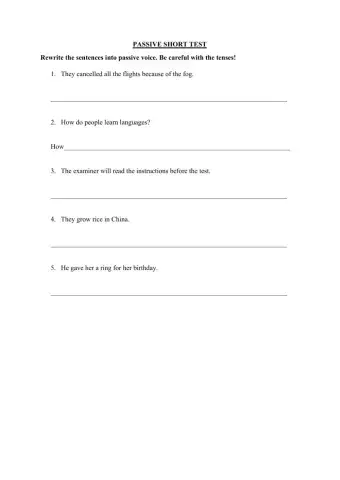 The passive really short test