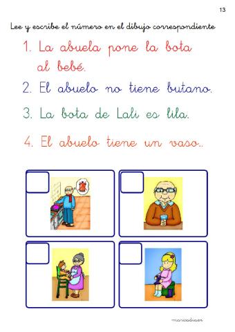 Lee y escribe el número